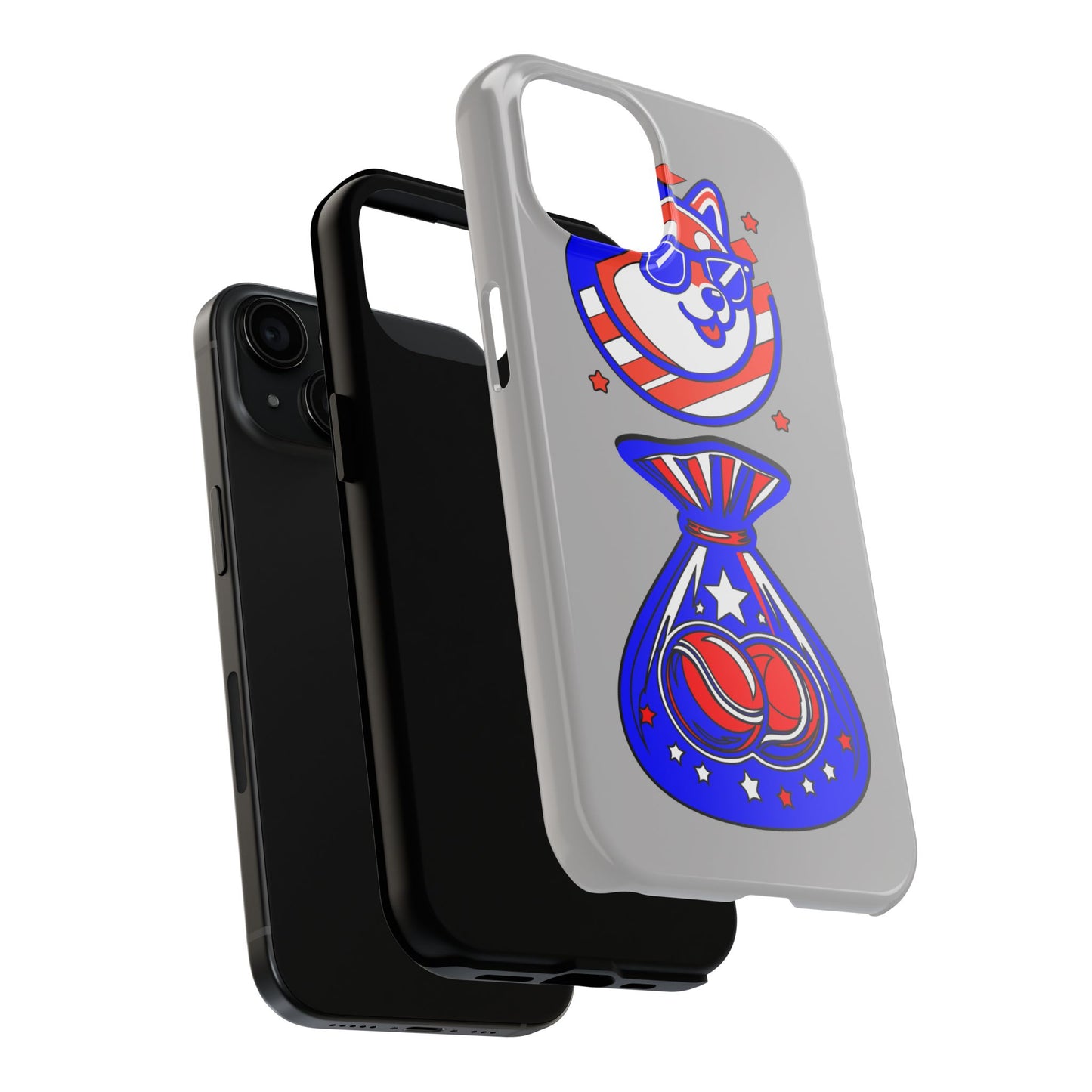 DOGE BIG BALLS Patriotic Phone Case - Tough & Stylish Duotone Design